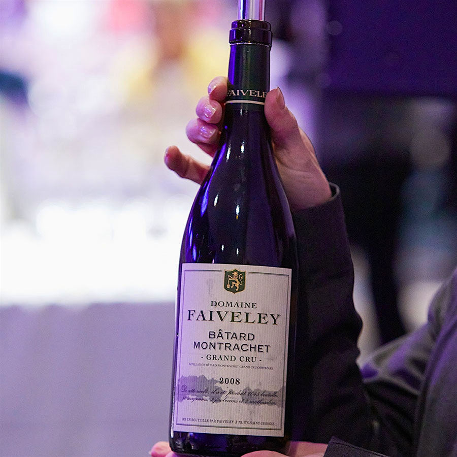 A bottle of Domaine Faiveley Bâtard-Montrachet 2008